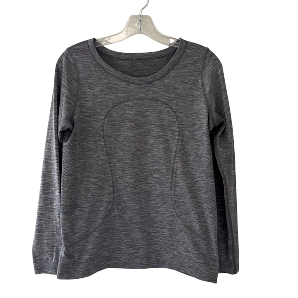 Lululemon Gray Space Dye Swiftly Relaxed Long Sleeve Top